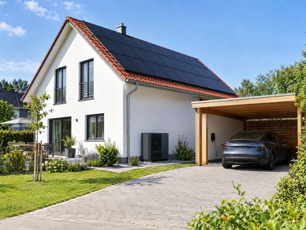 Einfamilienhaus mit Photovoltaik, Wärmepumpe und Wallbox
