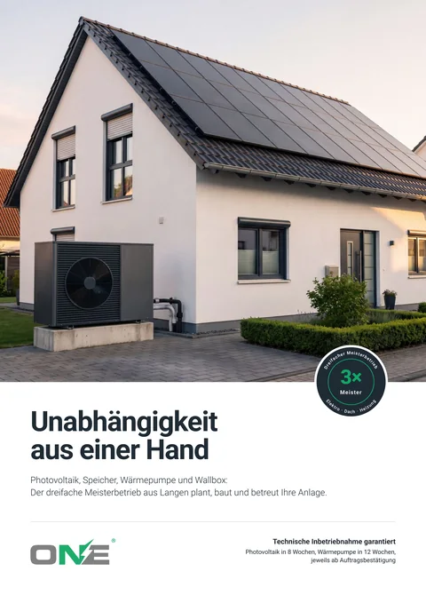 Titelseite der ONE Kundenbroschüre