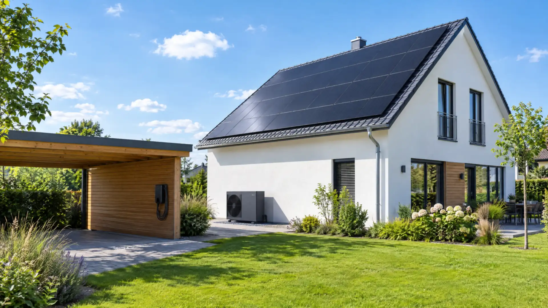 Einfamilienhaus mit Photovoltaik, Wärmepumpe und Wallbox